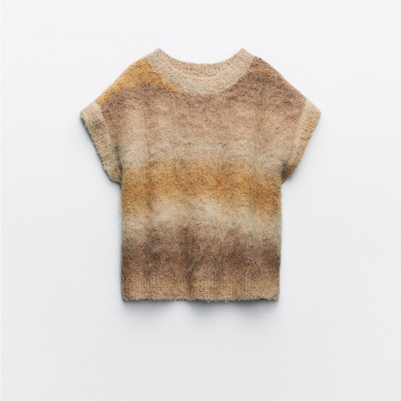 ZARA Ombré Knit Sweater Vest - Picture 3 of 4